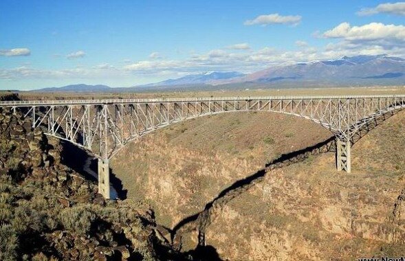 gorge bridge taos nouveau-mexique etats-unis voyage aux usa en famille