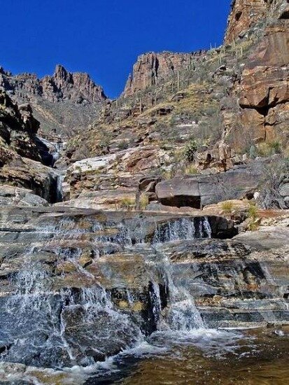 Seven Falls Trail à proximité de Tucson Arizona lors d'un voyage aux etats-unis en famille