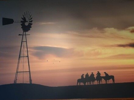 Tableau à voir au National Ranching Heritage Center à Lubbock lors d'un voyage en Amérique en famille