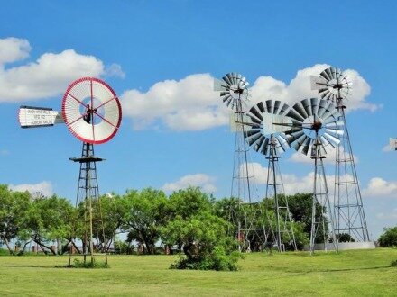 Windmill à Lubbock au Texas à voir pendant un voyage en Amérique en famille