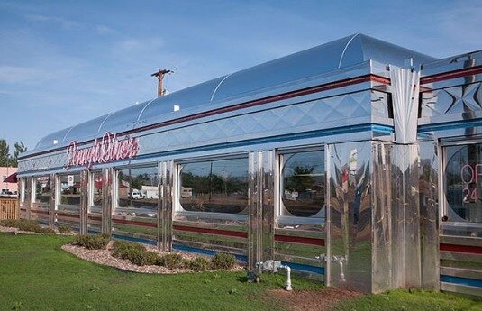 Le Penny's diner à Alpine Texas pour dîner au cours d'un voyage aux Etats-Unis en famille