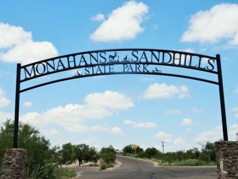 Monahans Sandhills State Park au Texas pour se détendre au cours d'un voyage en Amérique en famille