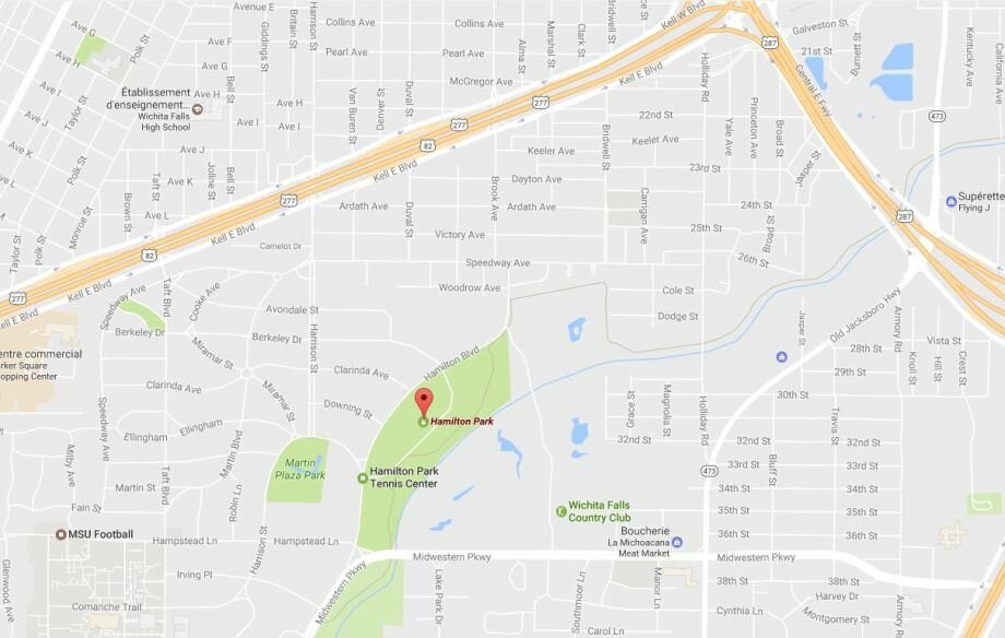 hamilton park à wichita falls auTexas à parcourir lors d'un voyage aux USA en famille