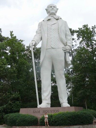 Giant Statue Of Sam Houston à voir à Huntsville au cours d'un voyage aux USA en famille