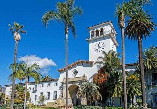 La vieille ville de Santa Barbara en californie aux USA à visiter lors d'un voyage aux Etats-Unis en famille